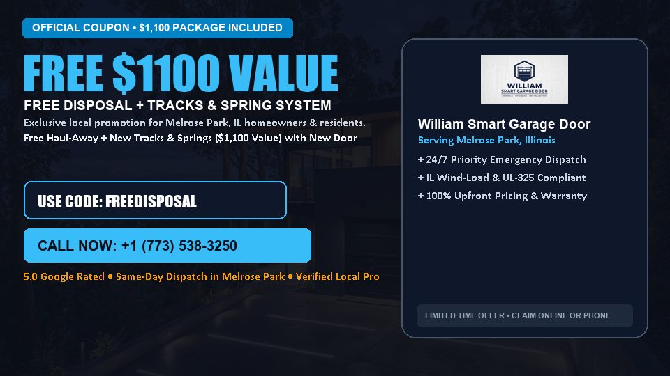 William Smart Garage Door FREE Haul-Away & Heavy-Duty Tracks with New Door